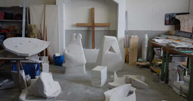 Toni Halter, Künstler, artist, sculptor, Bildhauerei, Skulpturen, Brunnen, Grabzeichen, Gartengestaltung, Natursteinmauer